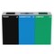 Alpine Industries 87 Gal. 3-Stream Steel Blue Cans & Bottles, Green Compost, and Black Commercial Trash Can Station ALP4450-BLK-KIT20 - alternate 1